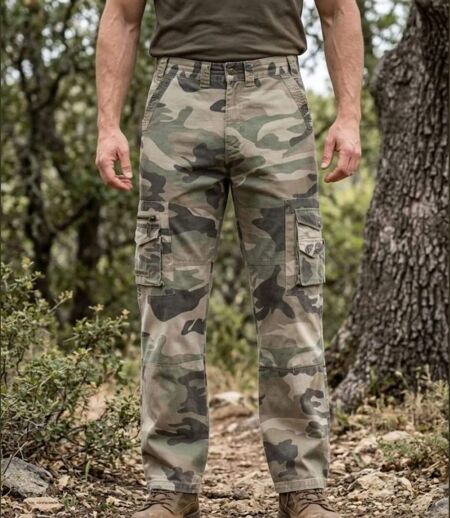 MAYFLOWER SE9020C - Pantalon cargo camouflage 100% coton : robustesse et style baroudeur