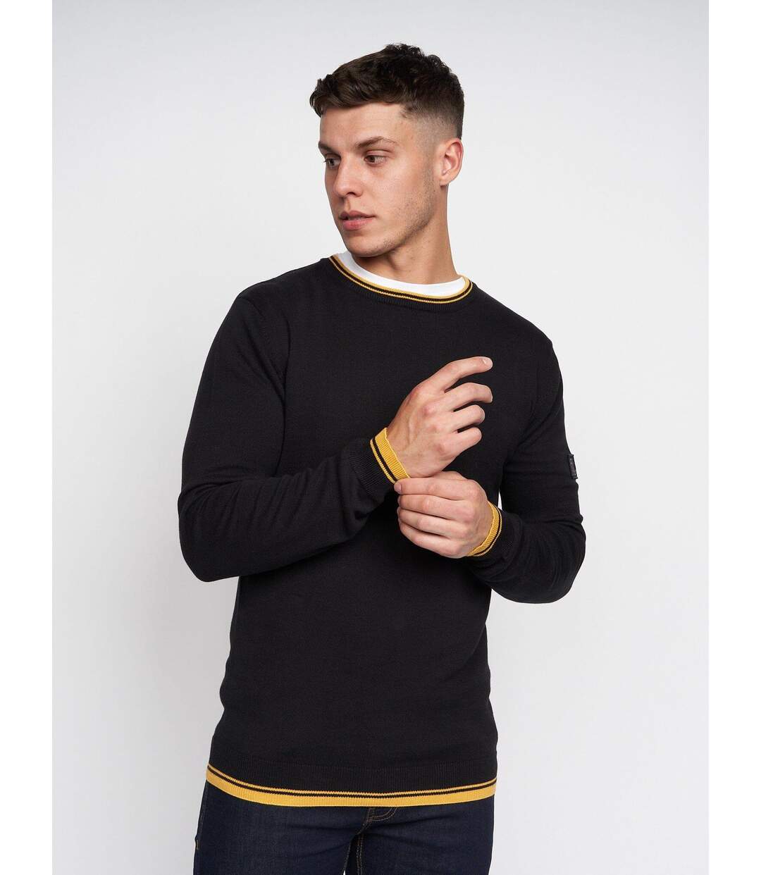Duck and Cover Mens Papline Knitted Sweater (Black)