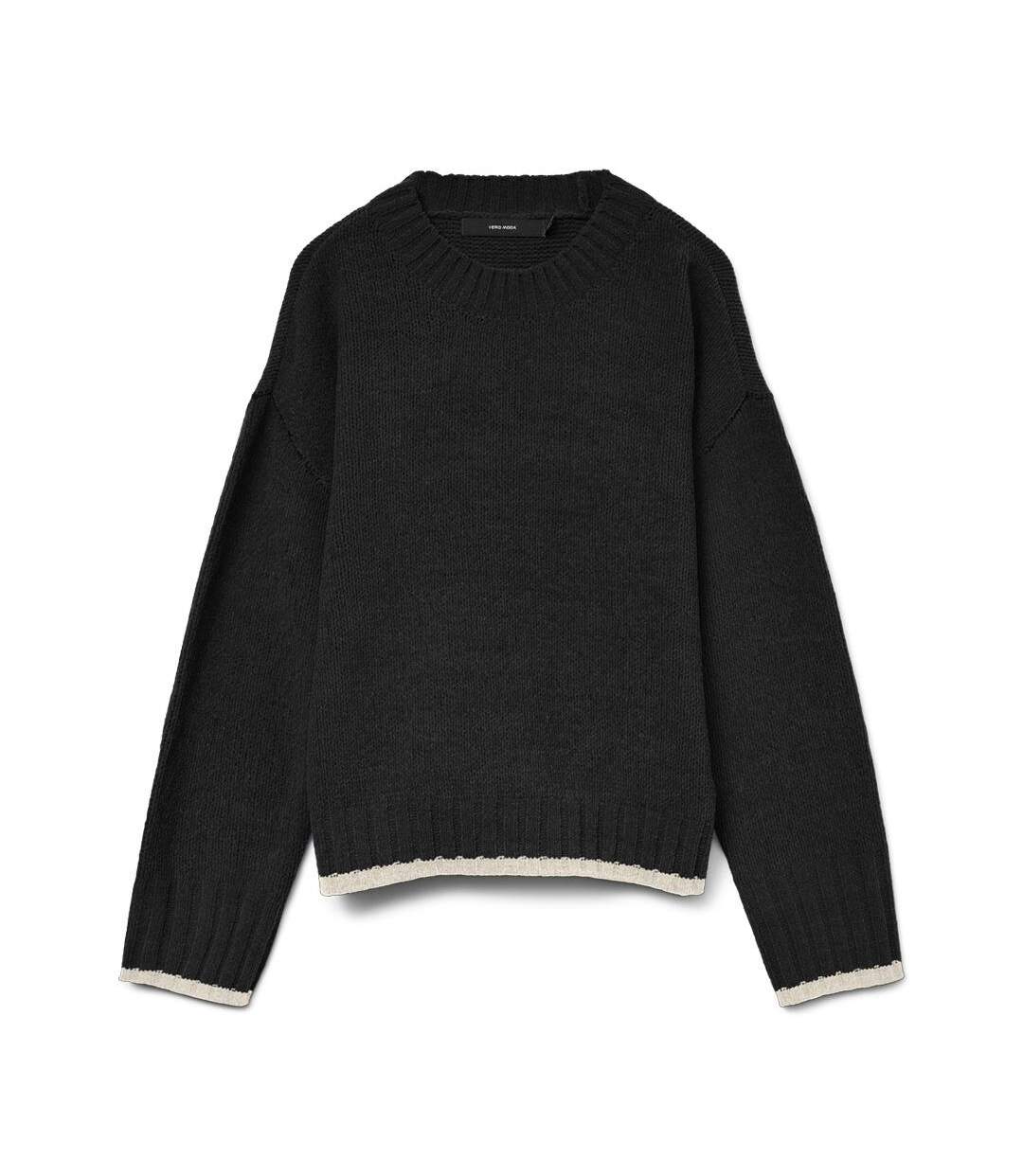 Pull noir femme vero moda hadow-1