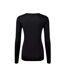 Womens/ladies core long-sleeved t-shirt black Ronhill