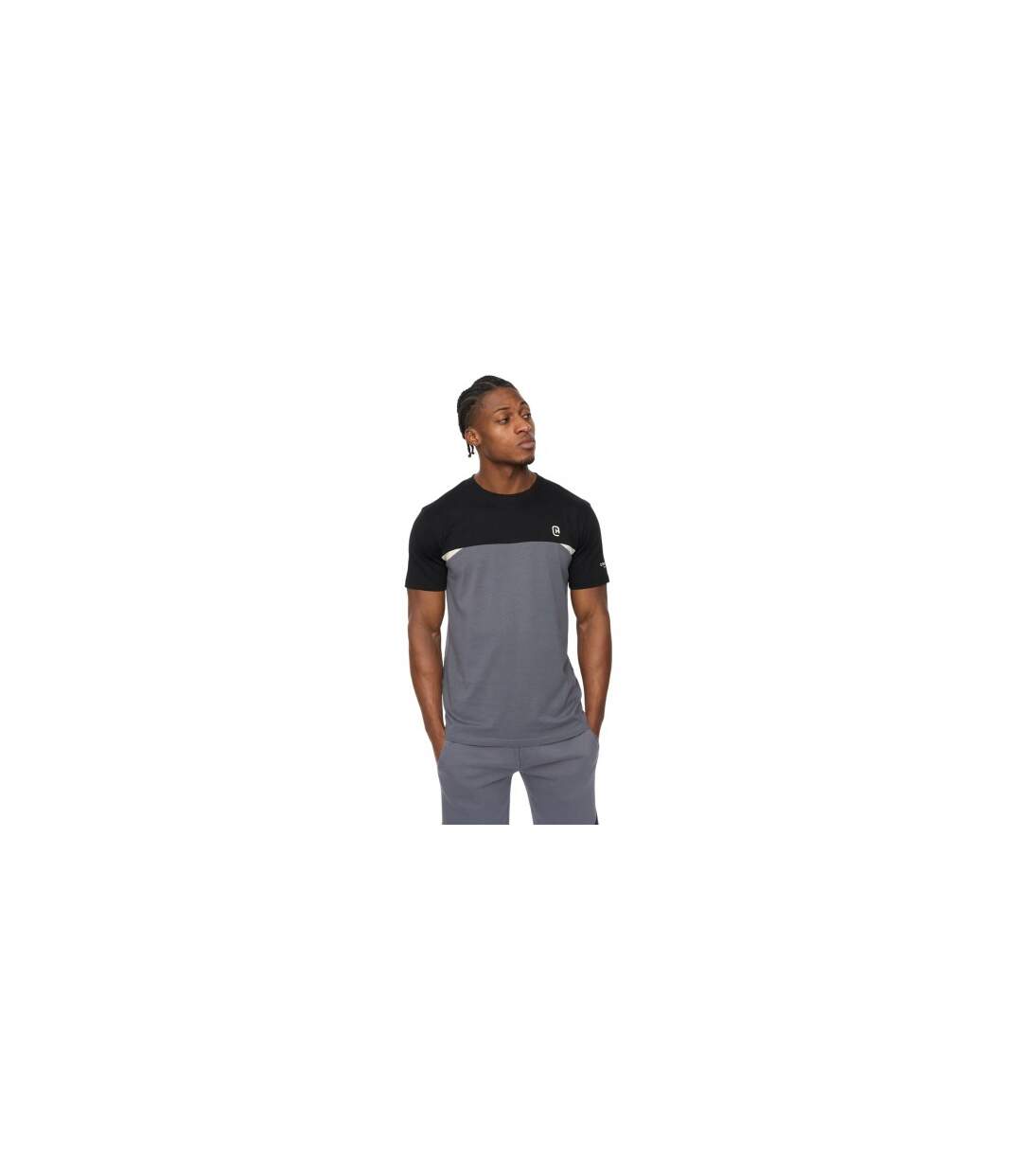 Mens Castlebay Short-sleeved T-shirt Slate Crosshatch-1