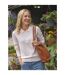 Womens/ladies Cashmere Knitted Polo Shirt Cream WoolOvers-1