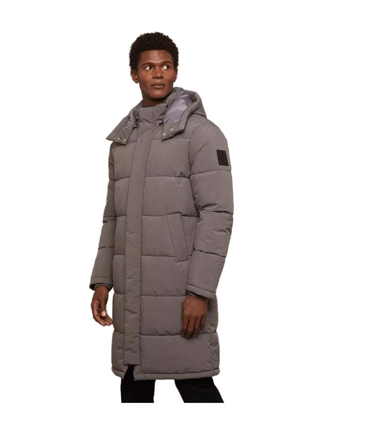 Burton Mens Hooded Longline Puffer Jacket (Charcoal)