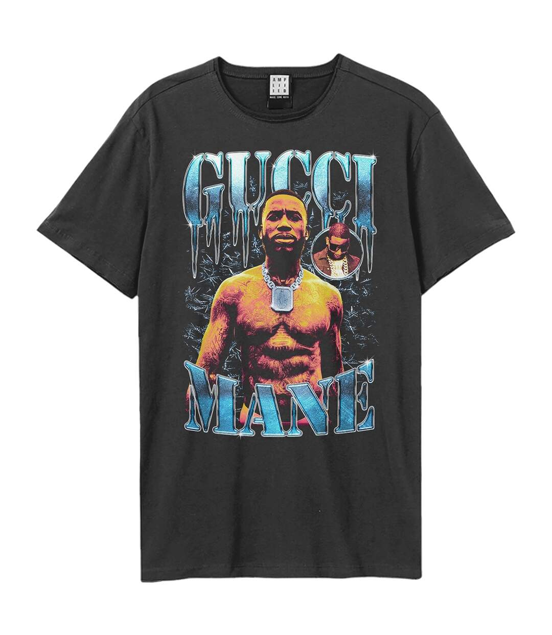 Unisex Adult Drip Gucci Mane T-shirt Charcoal Amplified-1