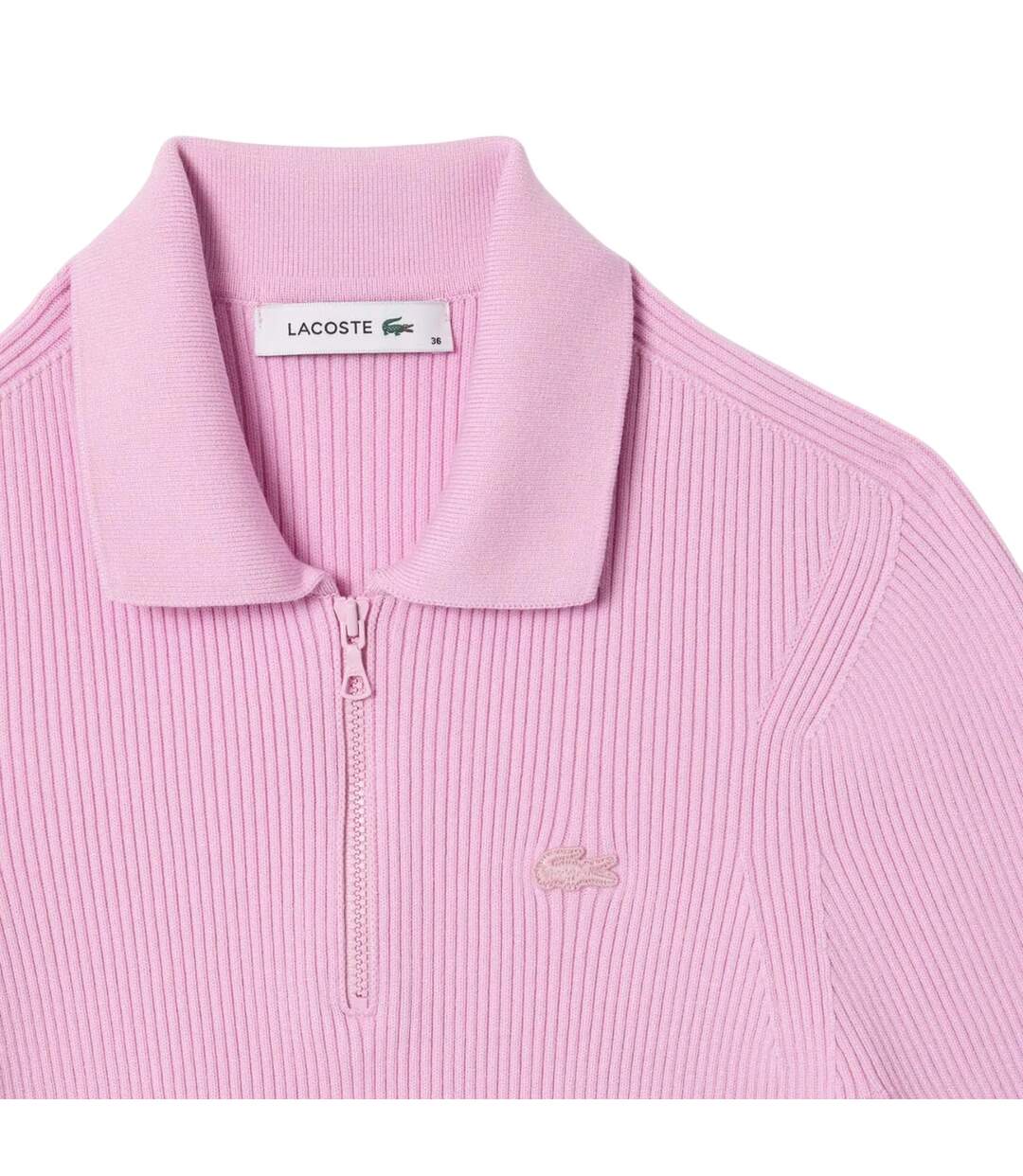 Polo femme rose Lacoste-3