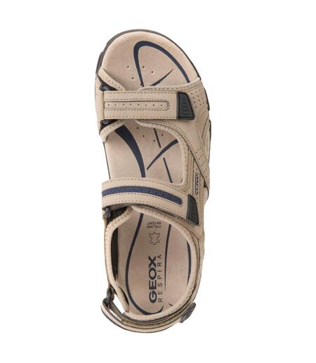Mens Strada Faux Nubuck Sandals Sand Navy Geox