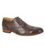 Mens Leather Brogues Dark Brown Goor-1