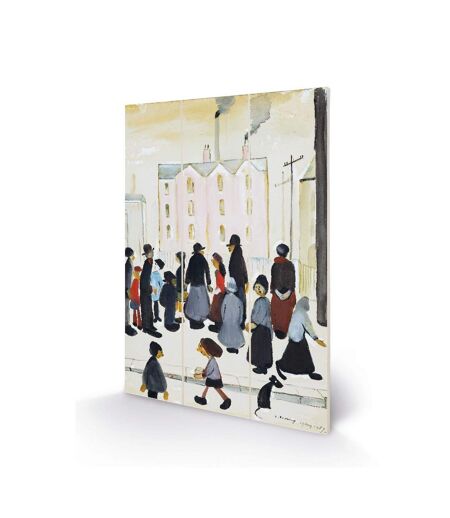 L.S. Lowry - Imprimé GROUP OF PEOPLE (Blanc cassé) (29,5 cm x 20 cm) - UTPM6370
