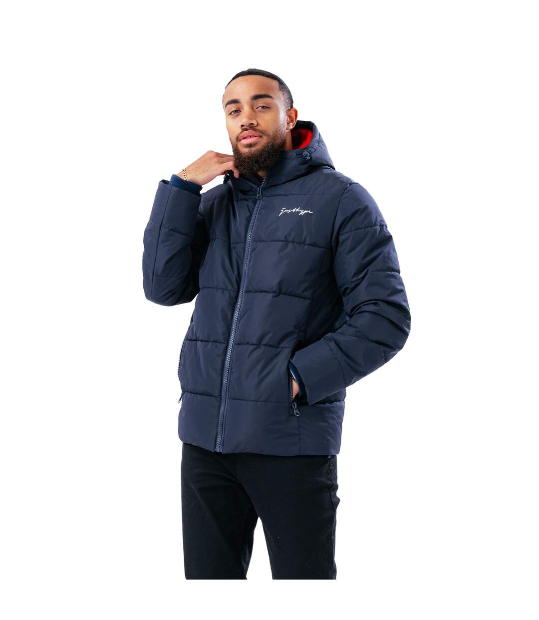 Hype Mens Luxe Padded Jacket (Navy)