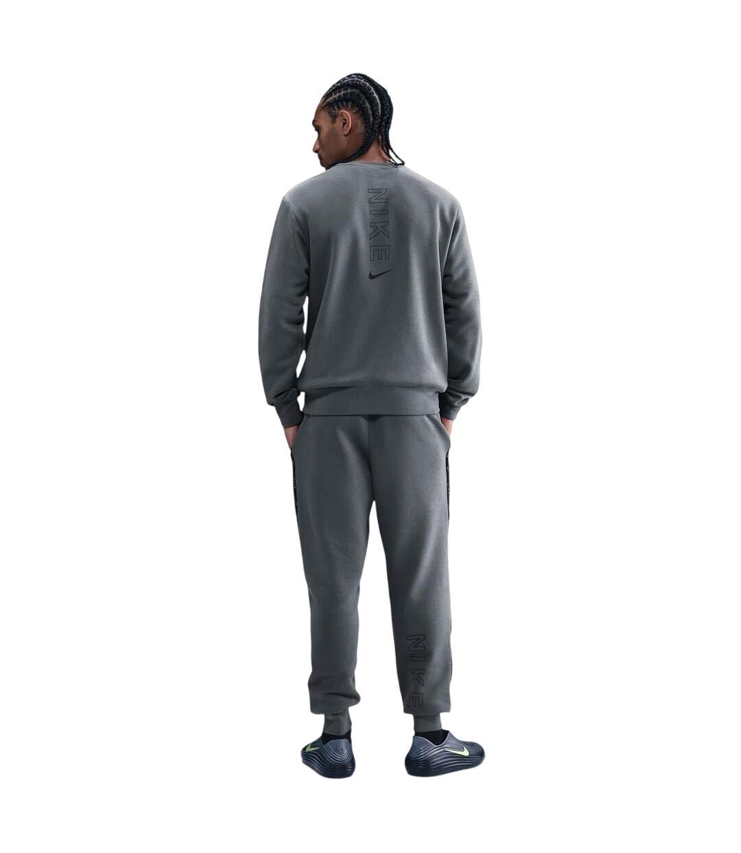 Sweat Manches Raglan Homme Gris Noir Nike-2
