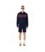 Mens Colour Block Full Zip Hoodie Navy Red Lacoste-1