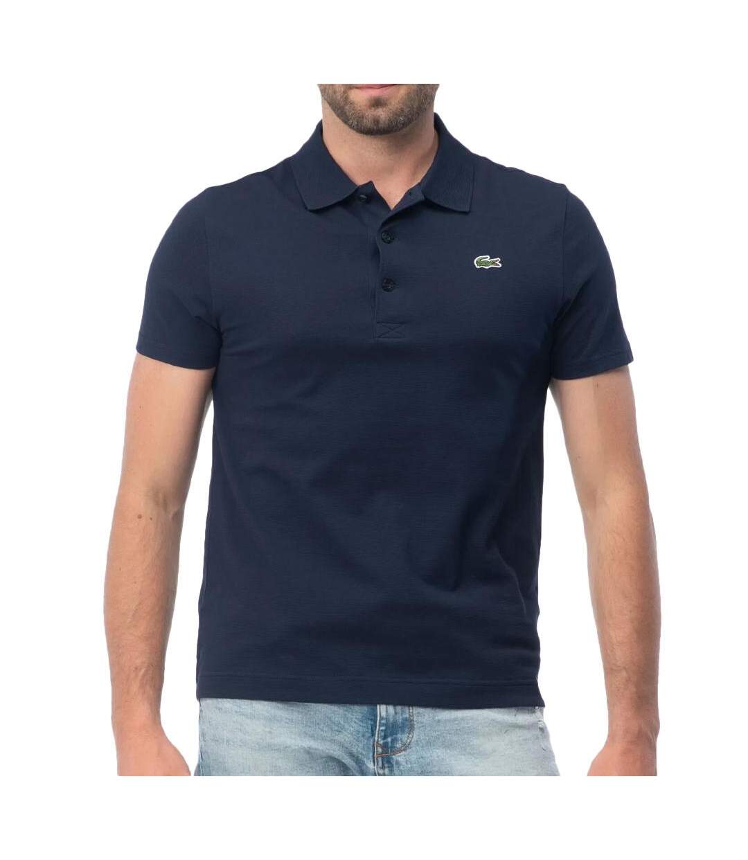 Polo marine homme lacoste yh4801 - l-1