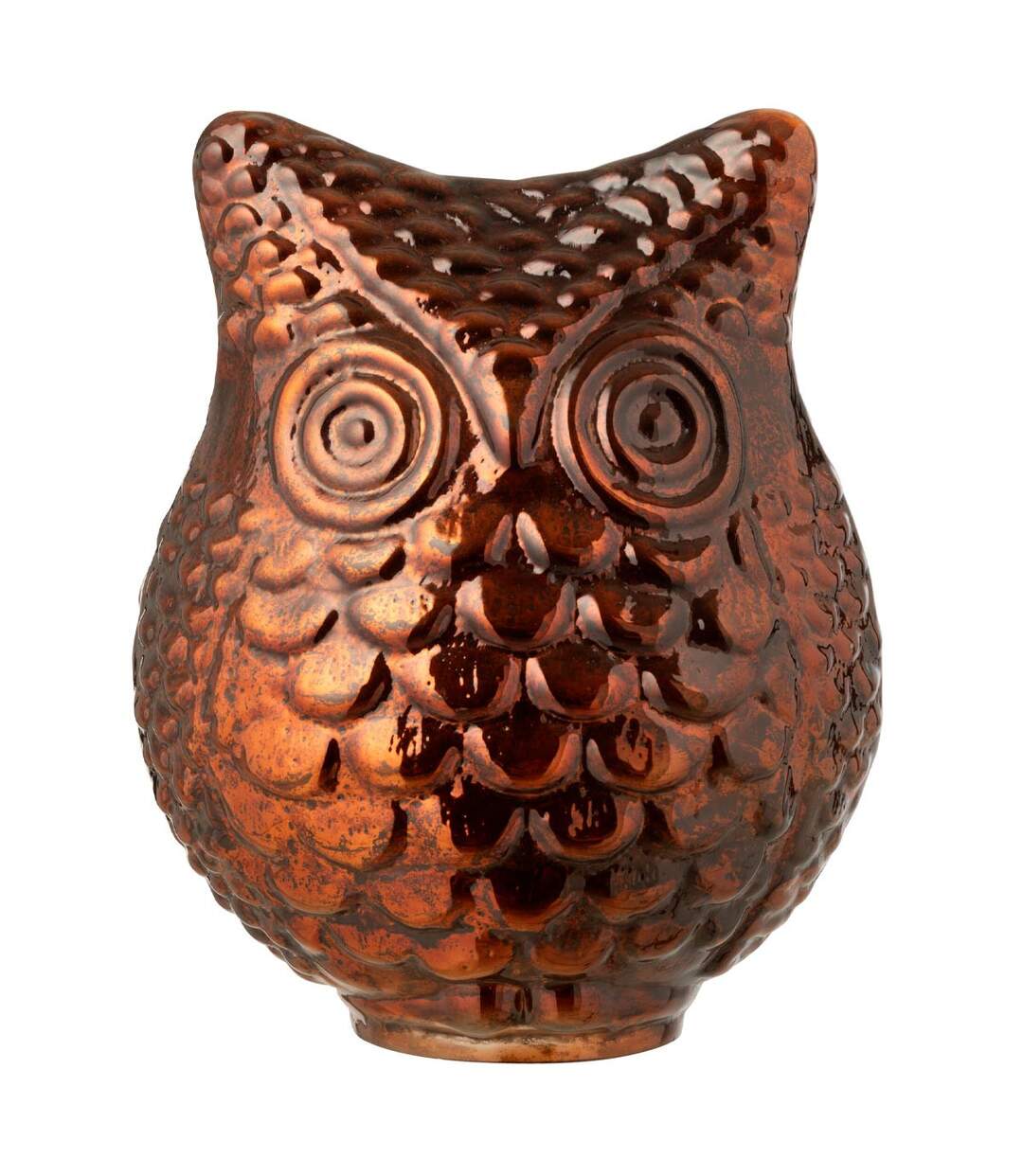 Statuette Hibou en Verre Automn 25cm Rouille-1