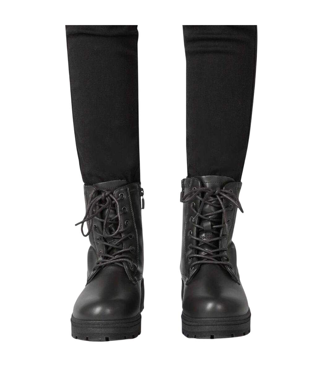 Bottines Motif/style Motard Femme Noir I Saw It First-4