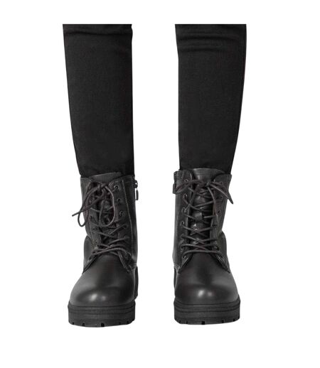 Bottines Motif/style Motard Femme Noir I Saw It First