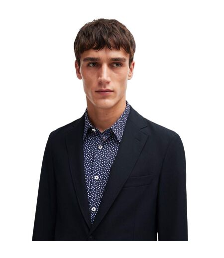 Blazer Motif/style Uni Homme Bleu Foncé Boss