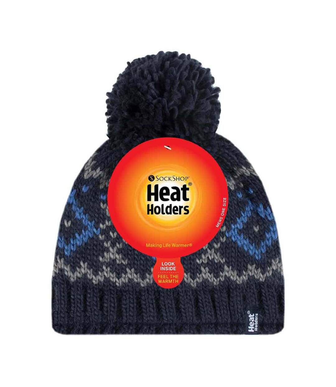 Bonnet Homme Thermique Doublé Polaire avec Pompon-2