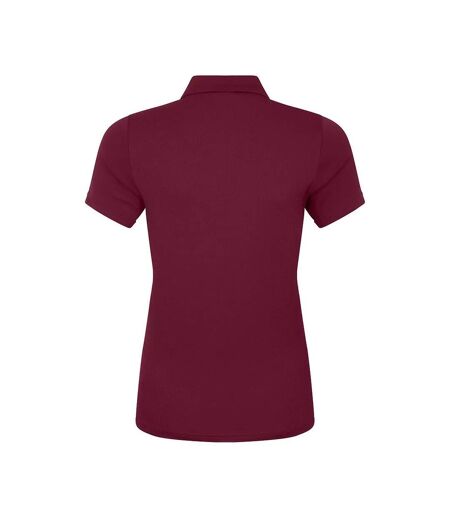 Womens/ladies Club Dry Polo Shirt Maroon Canterbury