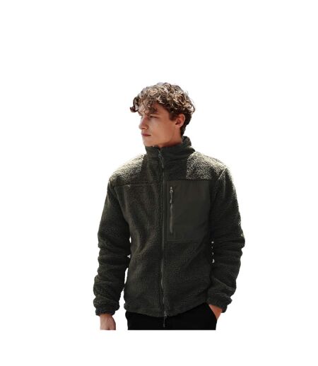 Veste Polaire Homme Olive Foncé Front Row