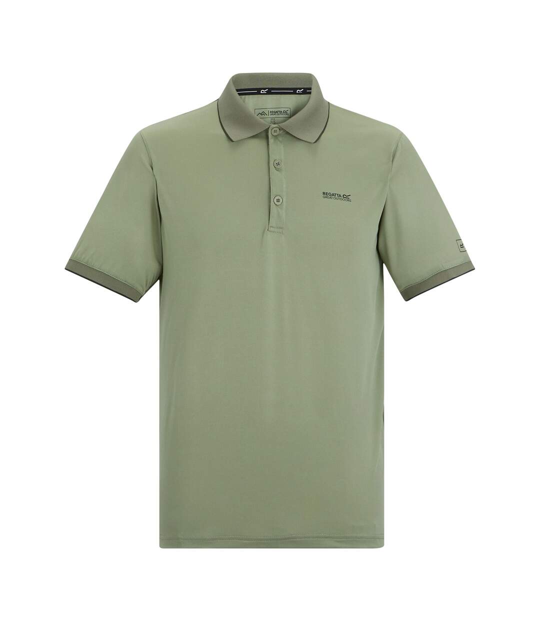 Polo Chiné Manches Courtes Remex Homme Sauge Clair Uni Regatta-2