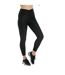 Womens/ladies cross front leggings black Lookus