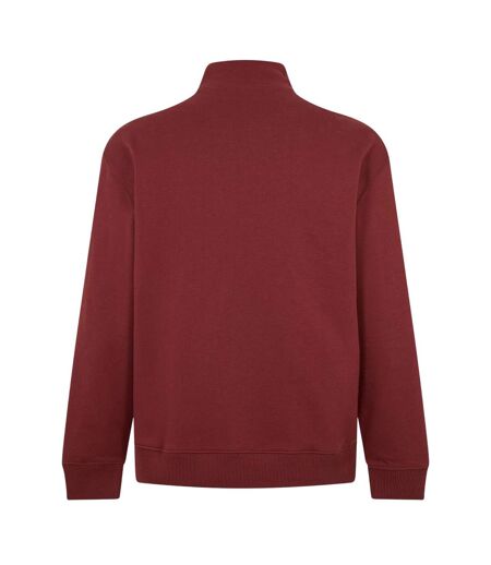 Mens Monogram Quarter Zip Sweatshirt Mocha Calvin Klein