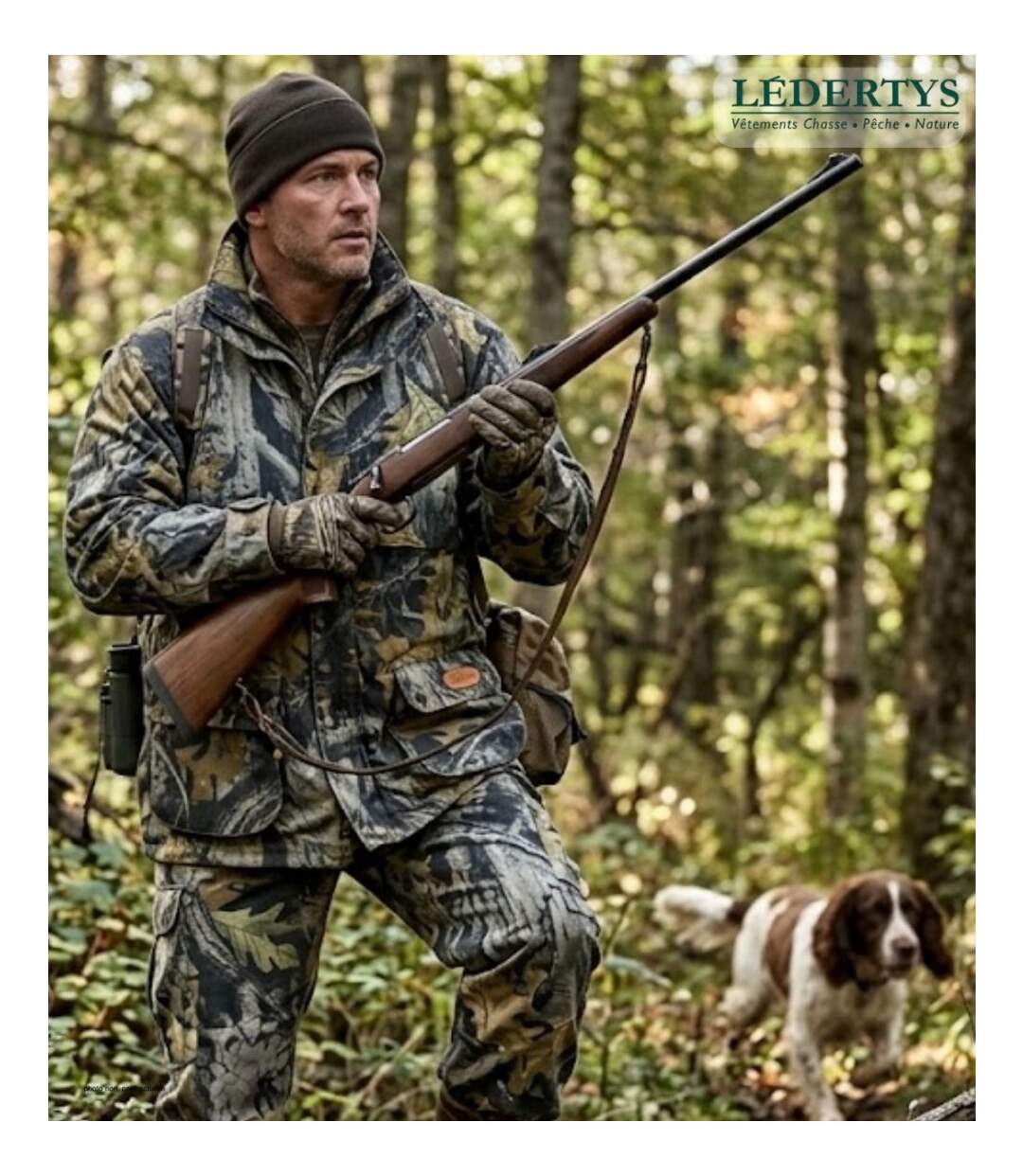 LEDERTYS LY0004 — Veste de chasse déperlante camouflage Forestwood kaki : confort et fonctionnalité sur le terrain-5