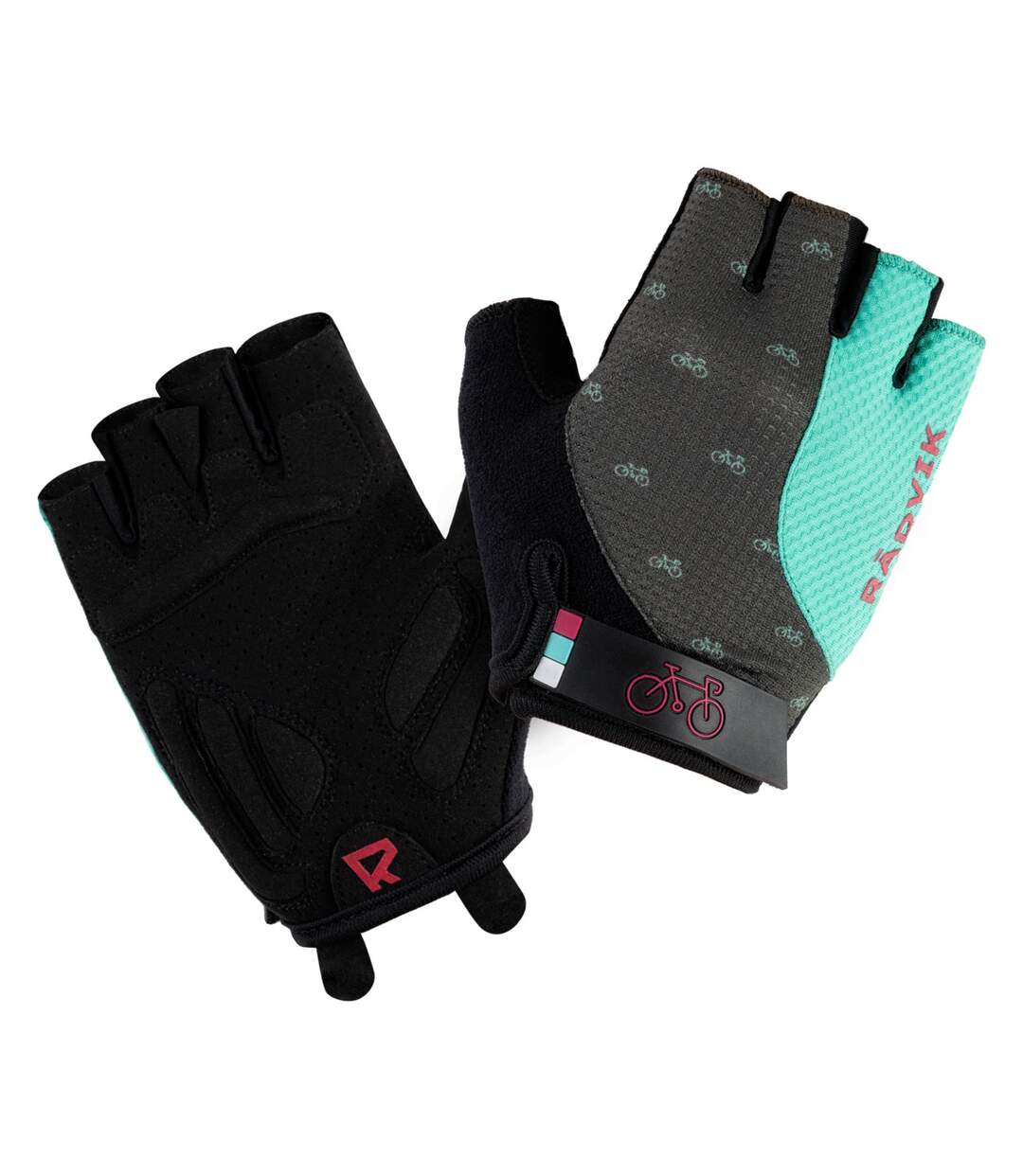 Gants De Cyclisme Runde Femme Opale Vert Kaki Foncé Noir Radvik-1