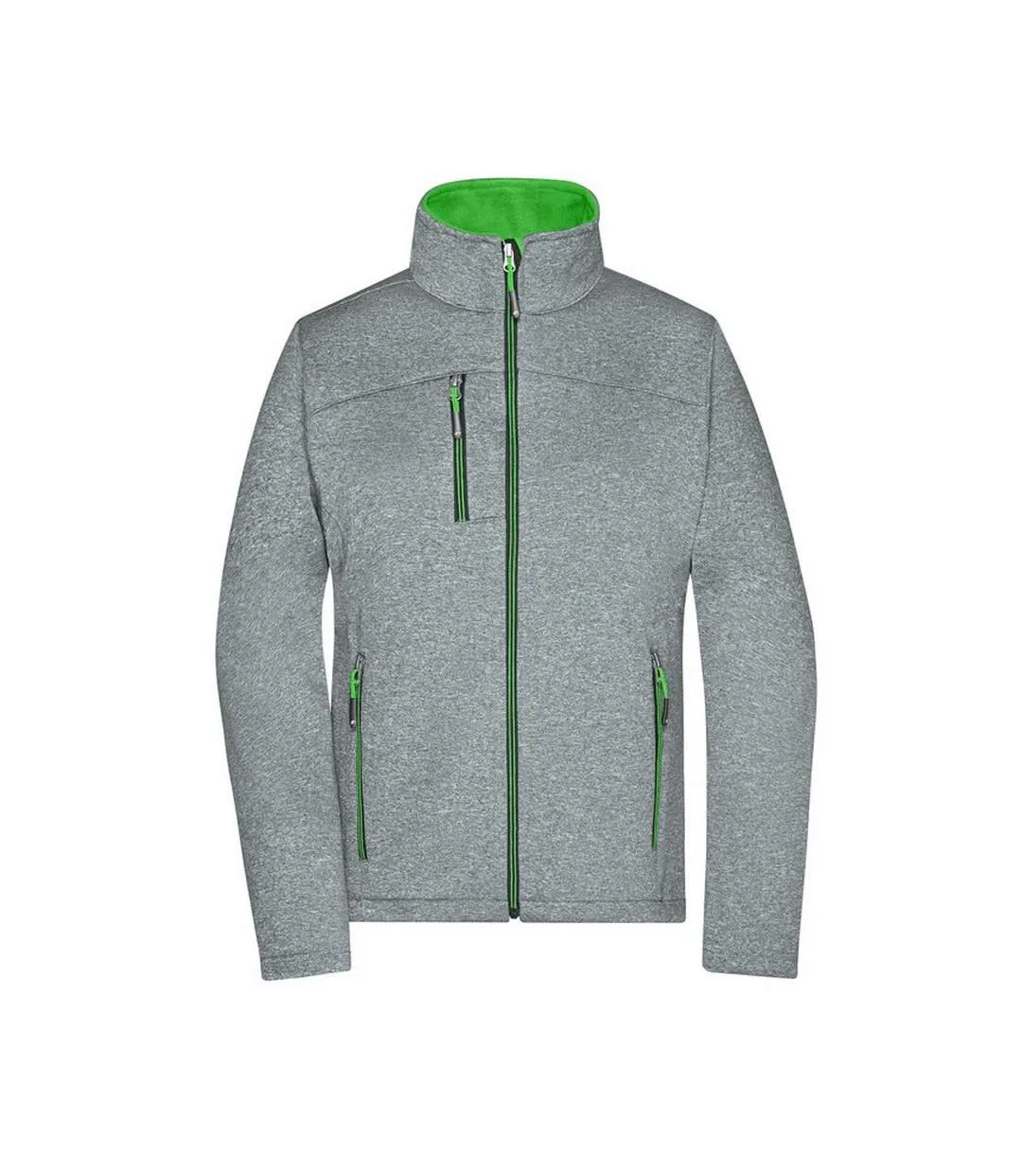 Veste Softshell Femme Vert Foncé Chiné James And Nicholson-1