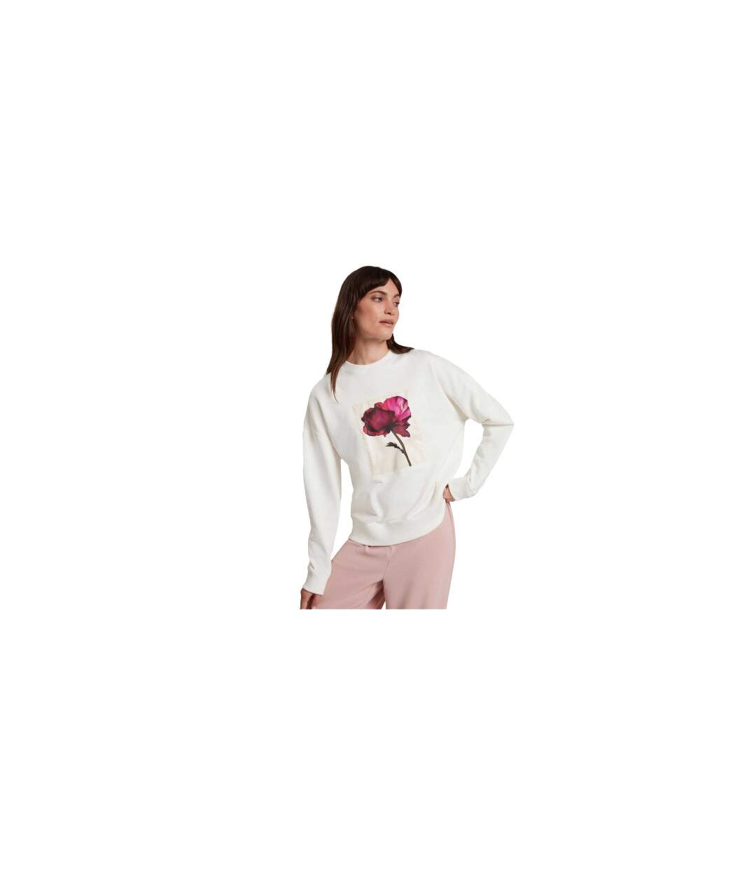 Pull Motif/style Floral Femme Blanc Cassé Ted Baker-1