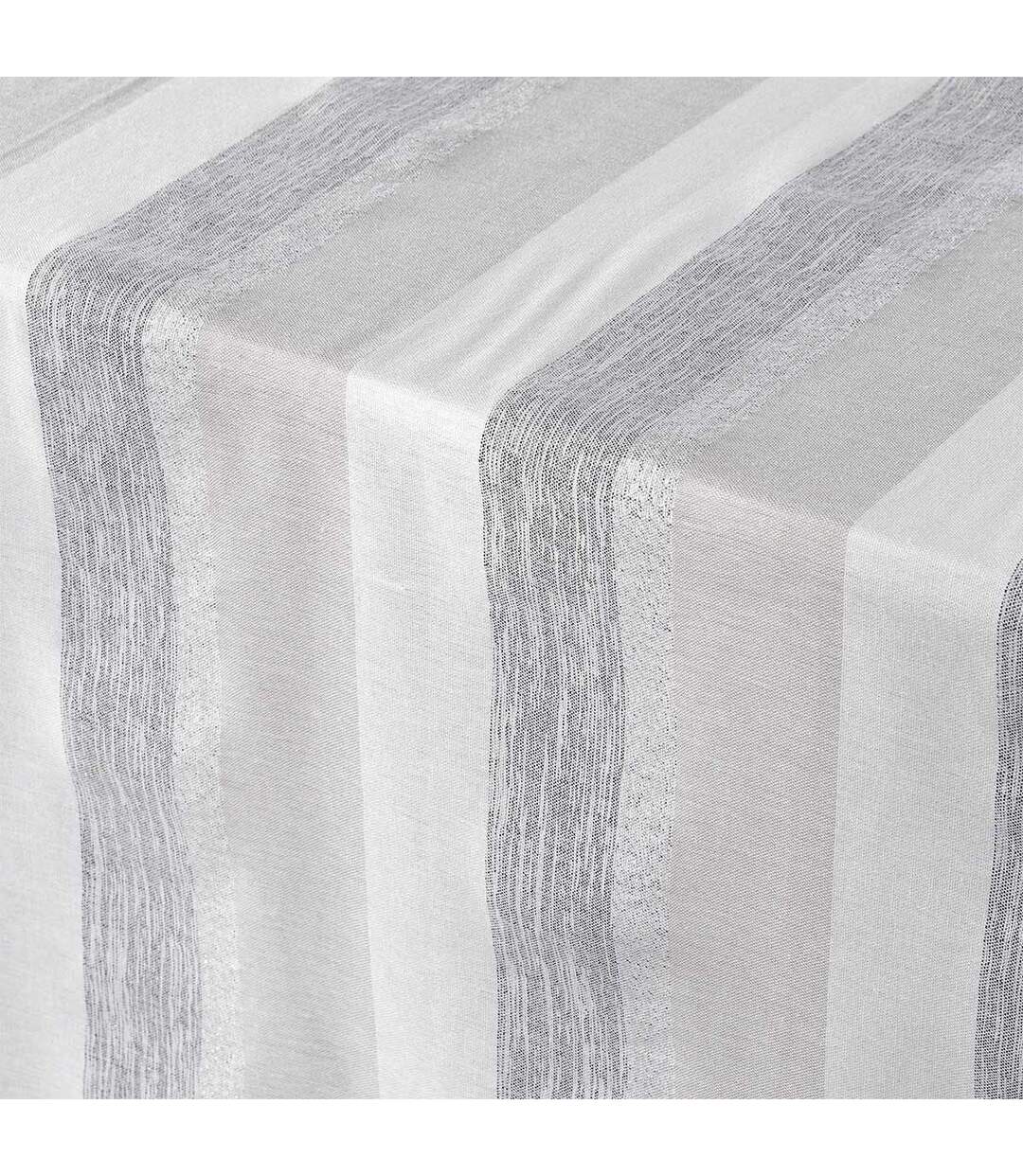 Nappe en Coton Tissée Eldora 140x240cm Argent-2