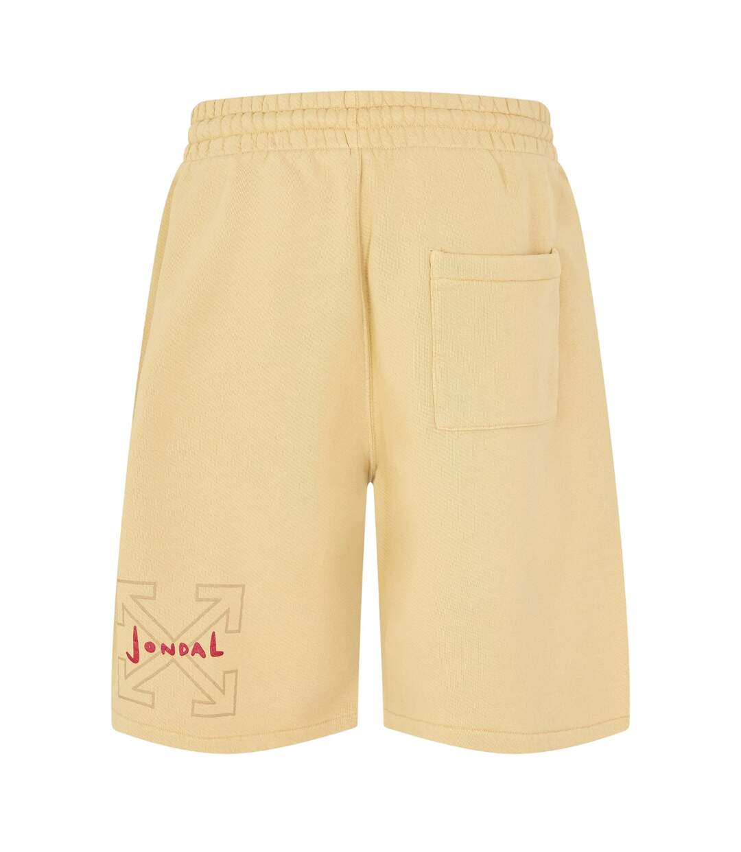 Short De Jogging Adulte Beige Rouge Off White-2
