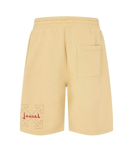 Short De Jogging Adulte Beige Rouge Off White