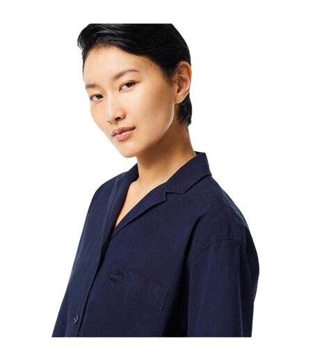 Chemise Motif/style Brodé Femme Bleu Marine Foncé Lacoste