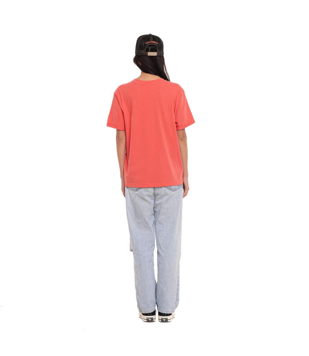 T-shirt femme regular col rond print devant Wash Vondutch-5