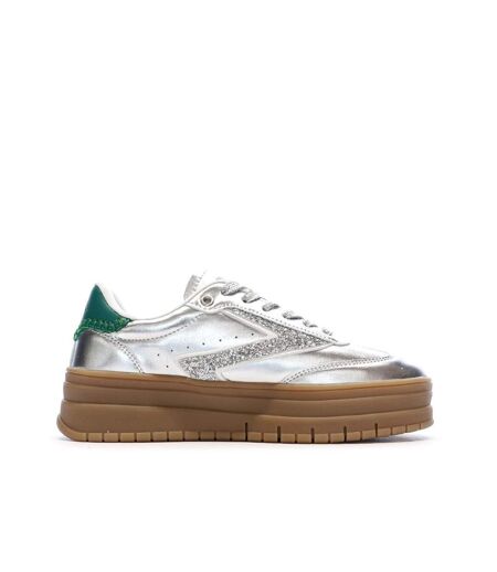 Baskets argent /vert femme teddy smith sneakers 120305