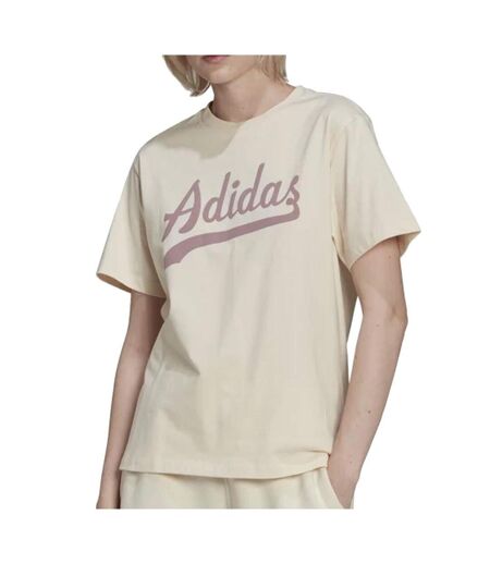 T-shirt Ecru Femme Adidas HD9777 - 34