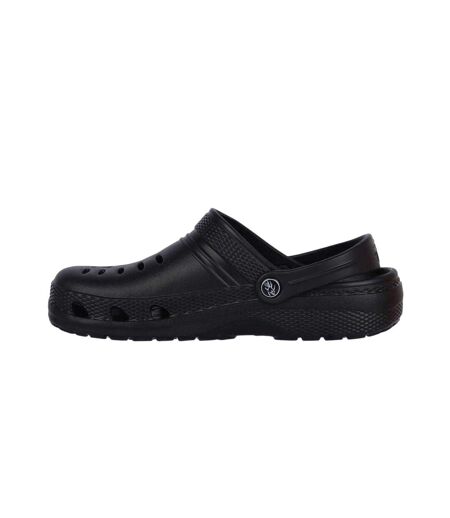 Mens Flat Clogs Black Hot Tuna