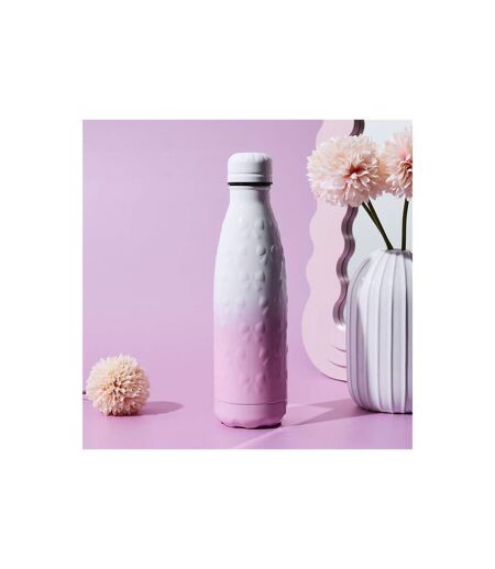 Bouteille Isotherme Embossée Nœuds 50cl Rose & Blanc