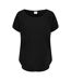 Womens/ladies Scoop Neck T-shirt Black Tombo-2