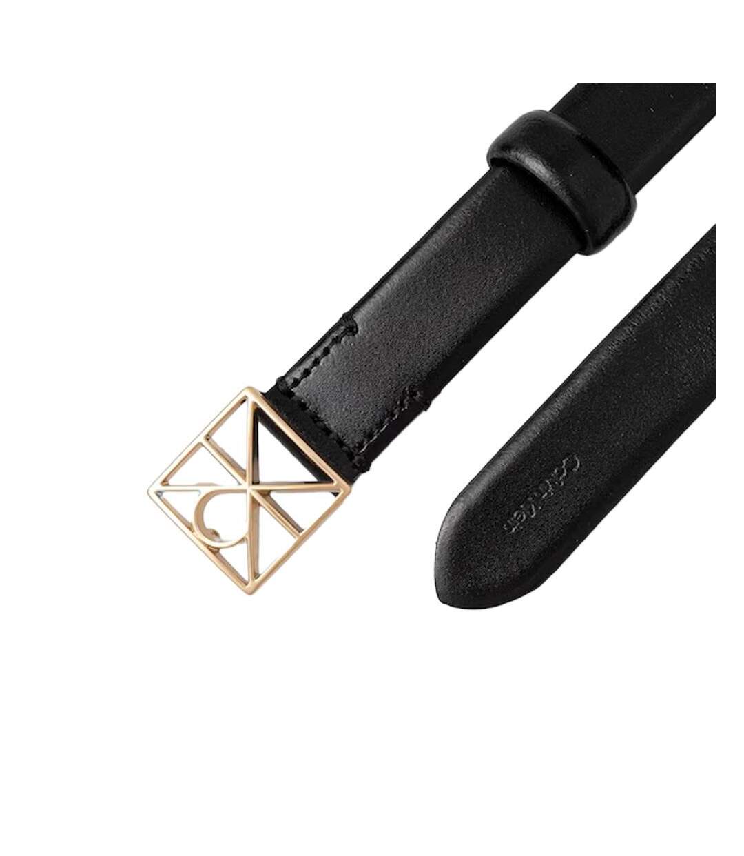 Ceinture noire femme calvin klein jeans emblem-2