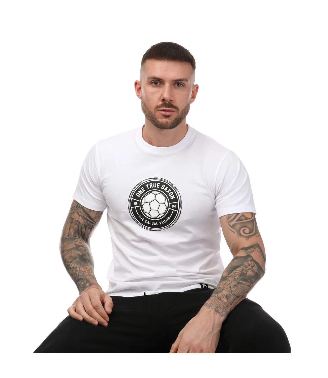T-shirt baller homme blanc One True Saxon-4