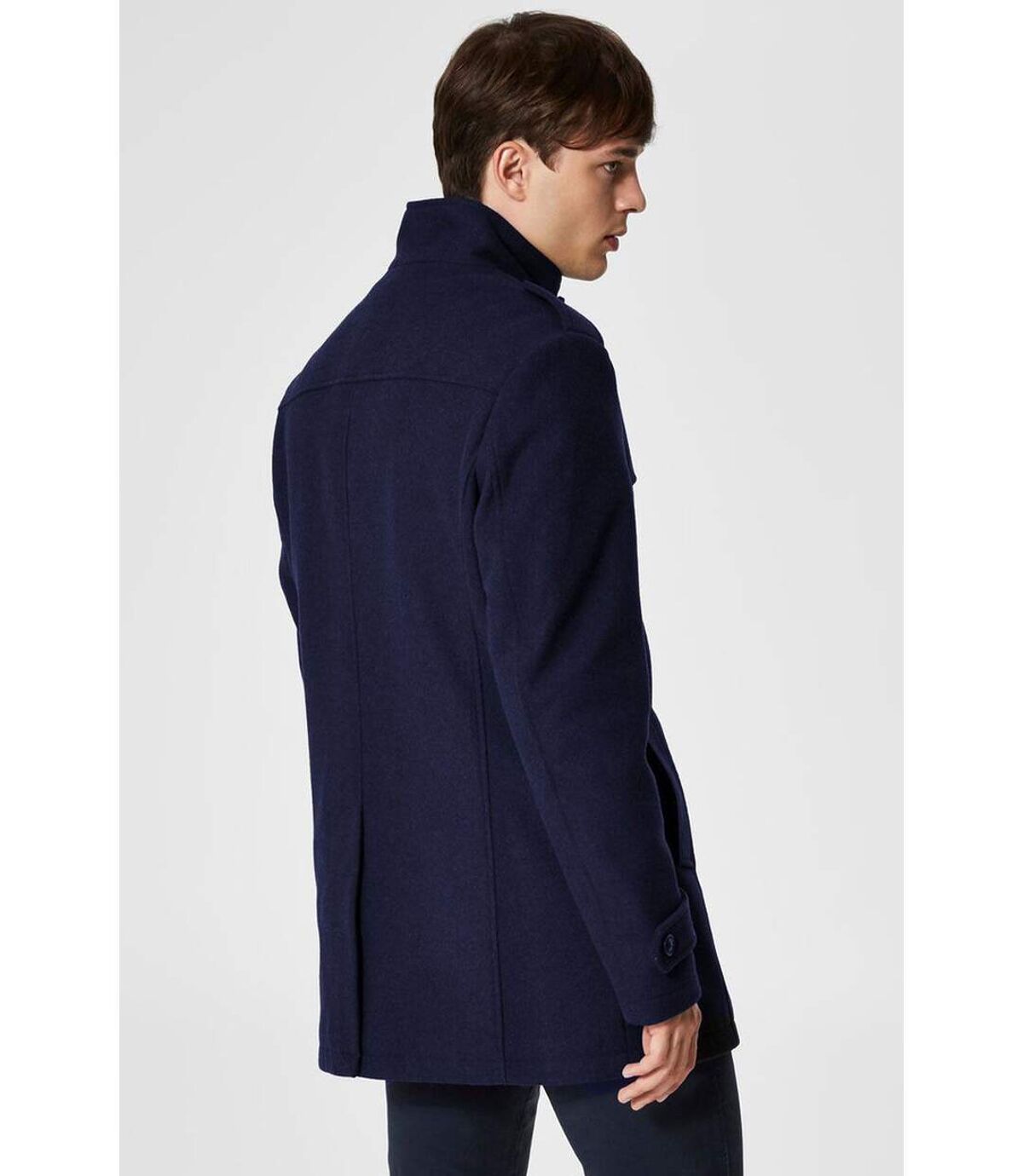 Manteau en laine boutonné