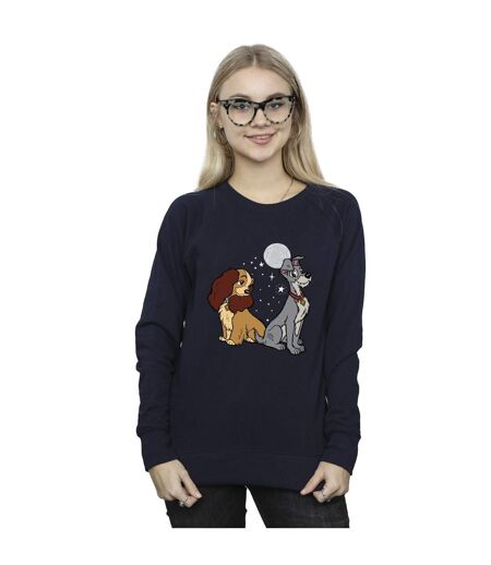 Disney - Sweat LADY AND THE TRAMP MOON - Femme (Bleu marine) - UTBI23202