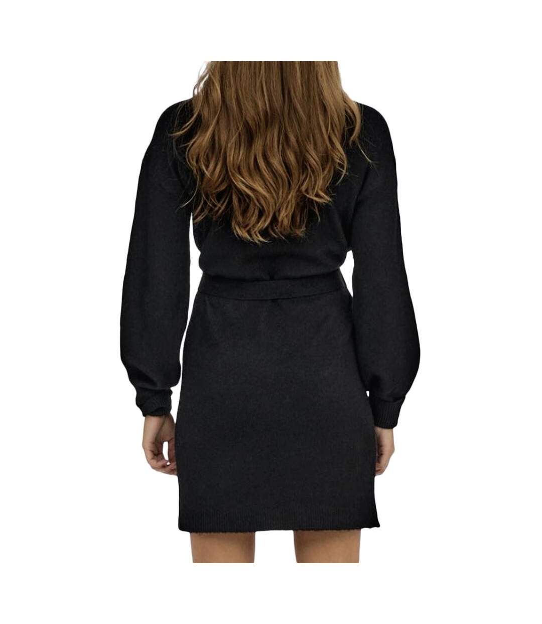 Robe col roulé noir femme jdy roll neck-2