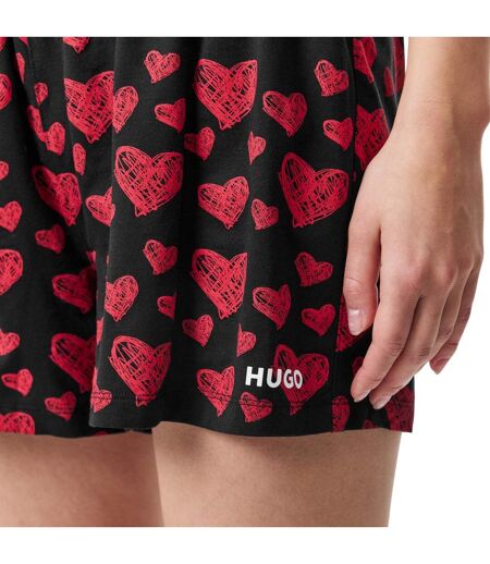 Womens/ladies Nikka Hearts Pyjama Shorts Red Hugo