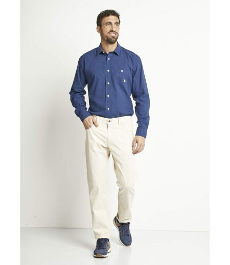 Chemise manches longues uni ou carreaux coton