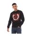 Mens Cross Stitch Crew Neck Sweatshirt Black Fred Perry-1