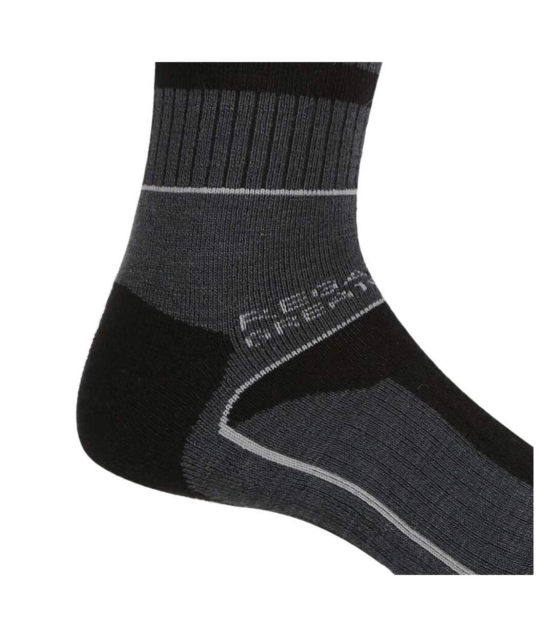 Chaussettes samaris homme noir / gris foncé Regatta-2