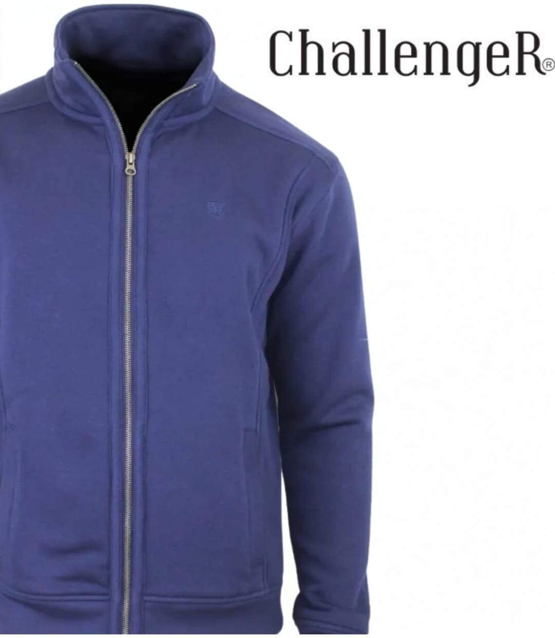 CHALLENGER VE4001 — Veste zippée molleton marine : le confort doux au quotidien-4